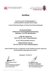 Fortbildungsstätte Rhythmologie