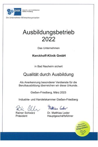 Ausbildungsbetrieb 2022