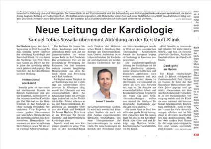 Neue Leitung Kardiologie - Prof. Sossalla