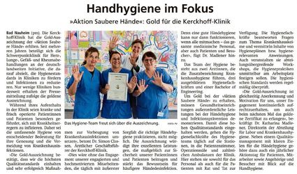 Handhygiene im Fokus