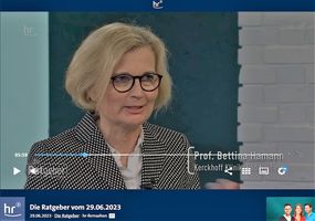 HR Fernsehen Frau Prof. Hamann live im Studio