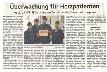 berwachung für Herzpatienten - Telemonitoring