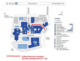 Lageplan mit Krankenwagenzufahrt
