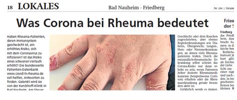 Was Corona bei Rheuma bedeutet...