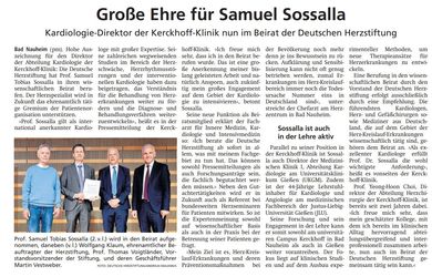 Berufung Sossalla in Beirat Deutsche Herzstiftung