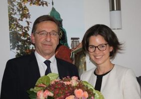 Herr D. Schneider (li.), Fr. K. Di Russo (re.)