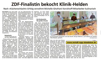 ZDF-Finalistin bekocht Klinik-Helden